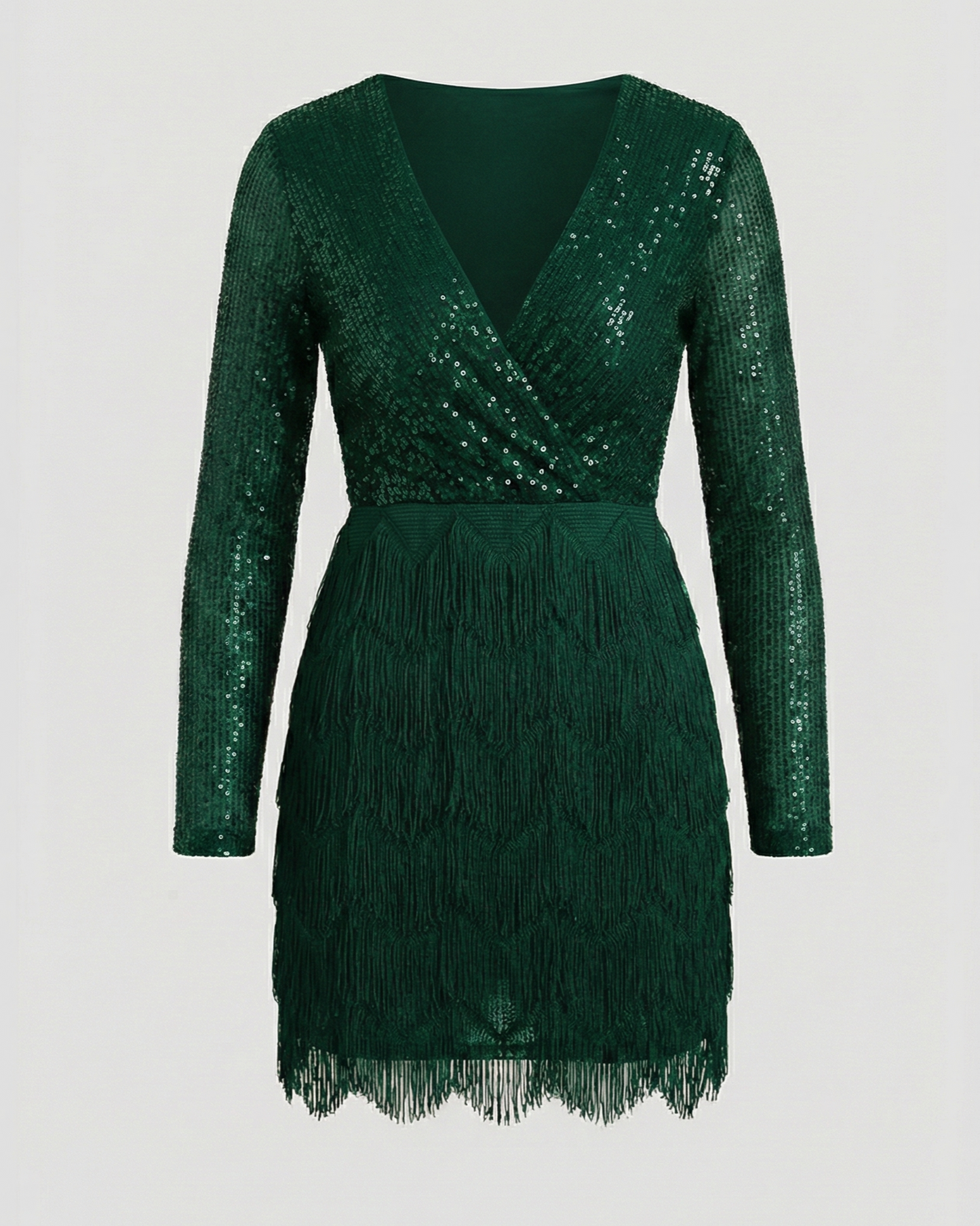 Norvielle Damen Partykleid Patchwork Glitzer