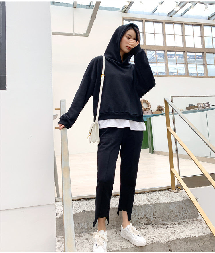 Damen Freizeit-Ensemble Hoodie Jogginghose Komfort Norvielle