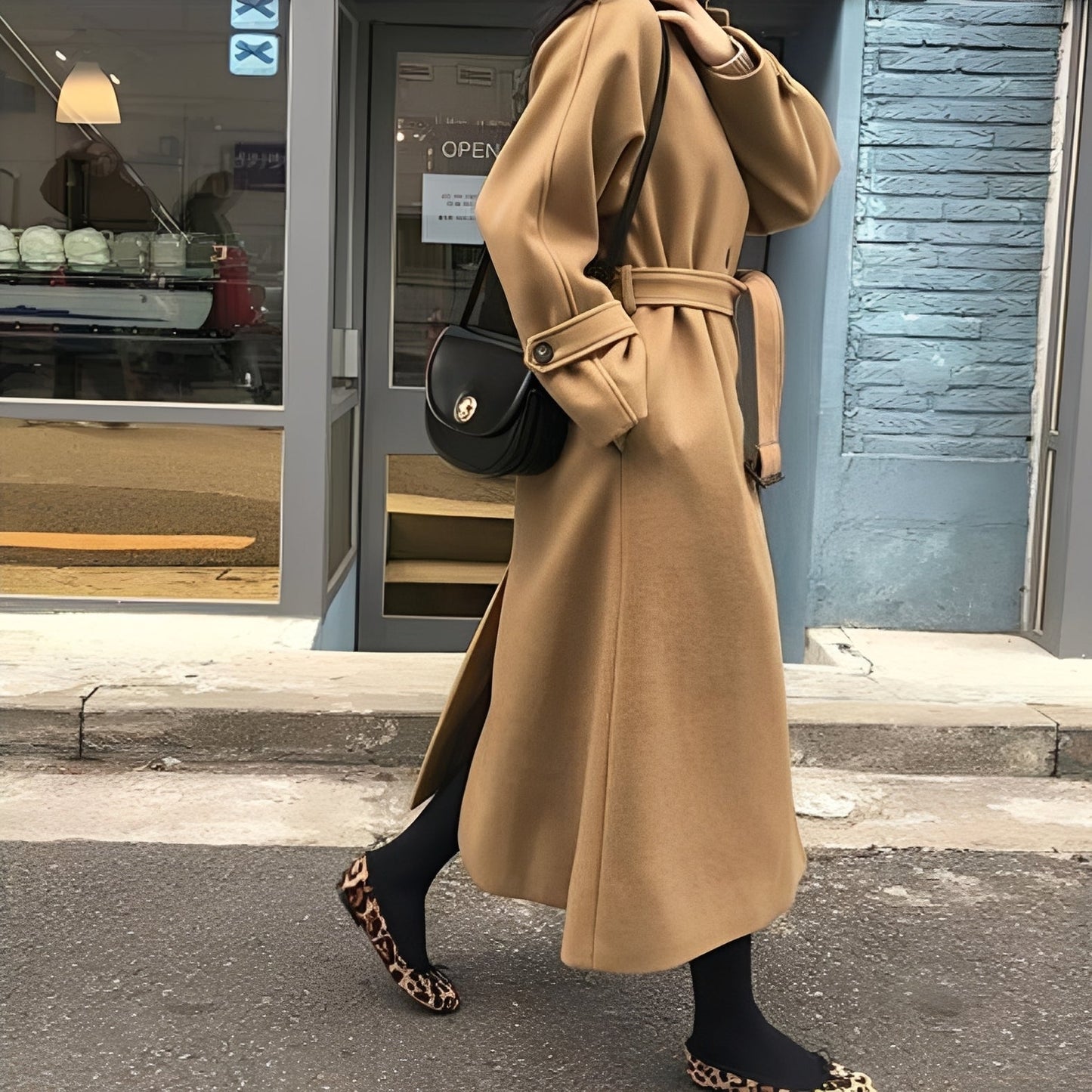 Bethany Damen Wollmantel Lang Elegent