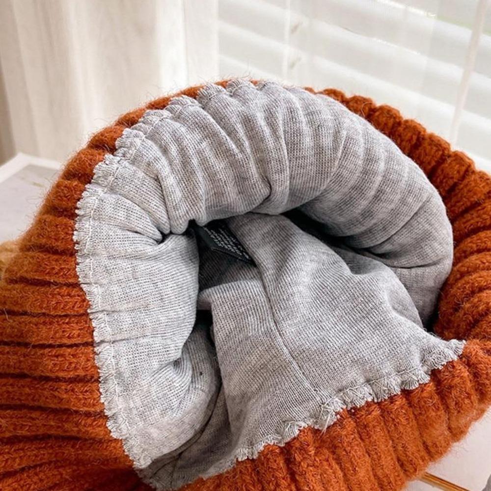 Damen Wintermütze Weich Strickmütze Katzenohr