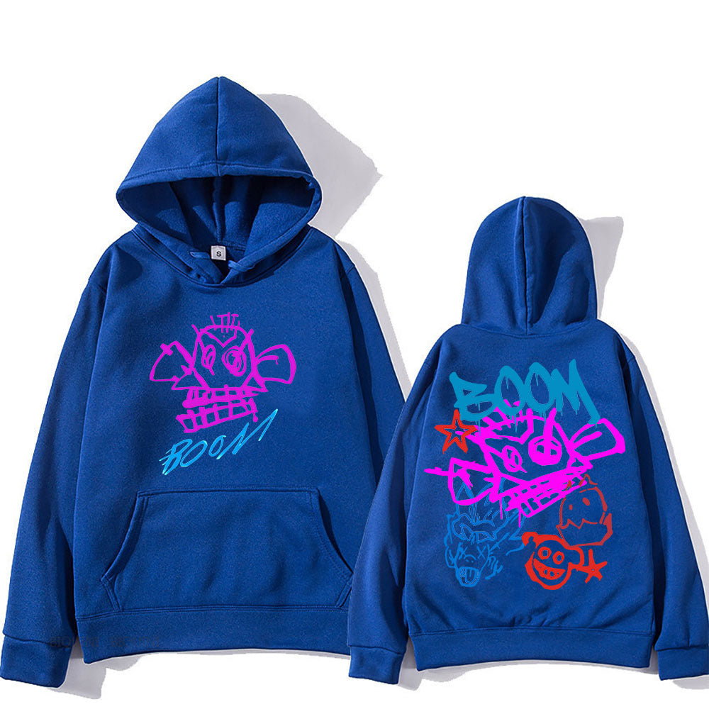 Norvielle Damen Langarm-Hoodie Cartoon-Motiv