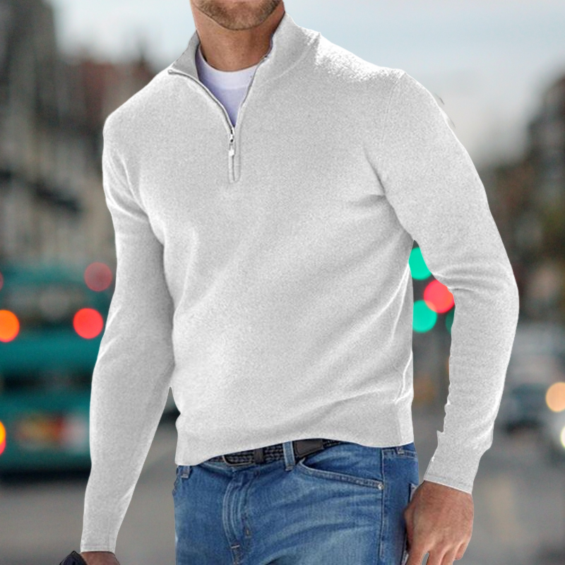 Carlo Herren Pullover Mit Reißverschluss