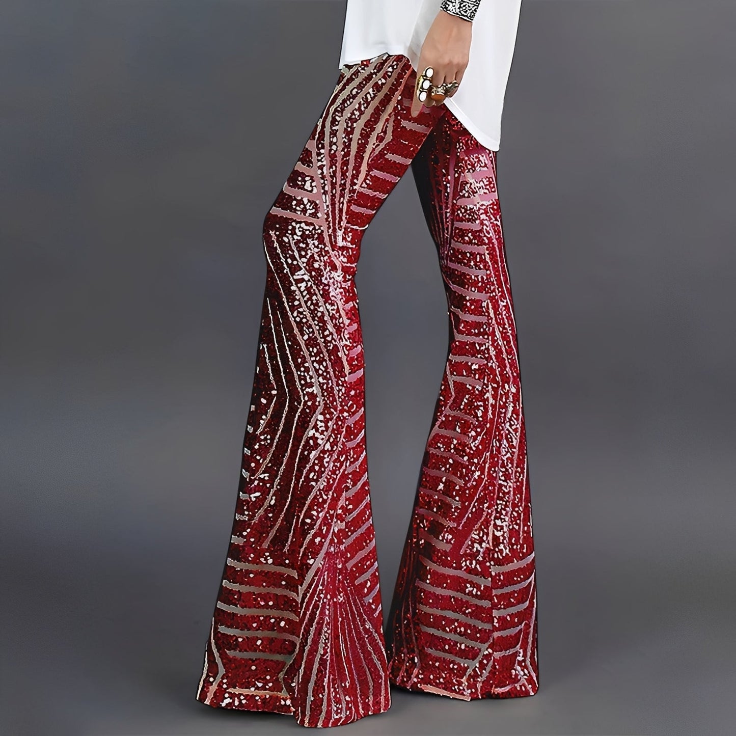 Damenhose mit Pailletten Elegante