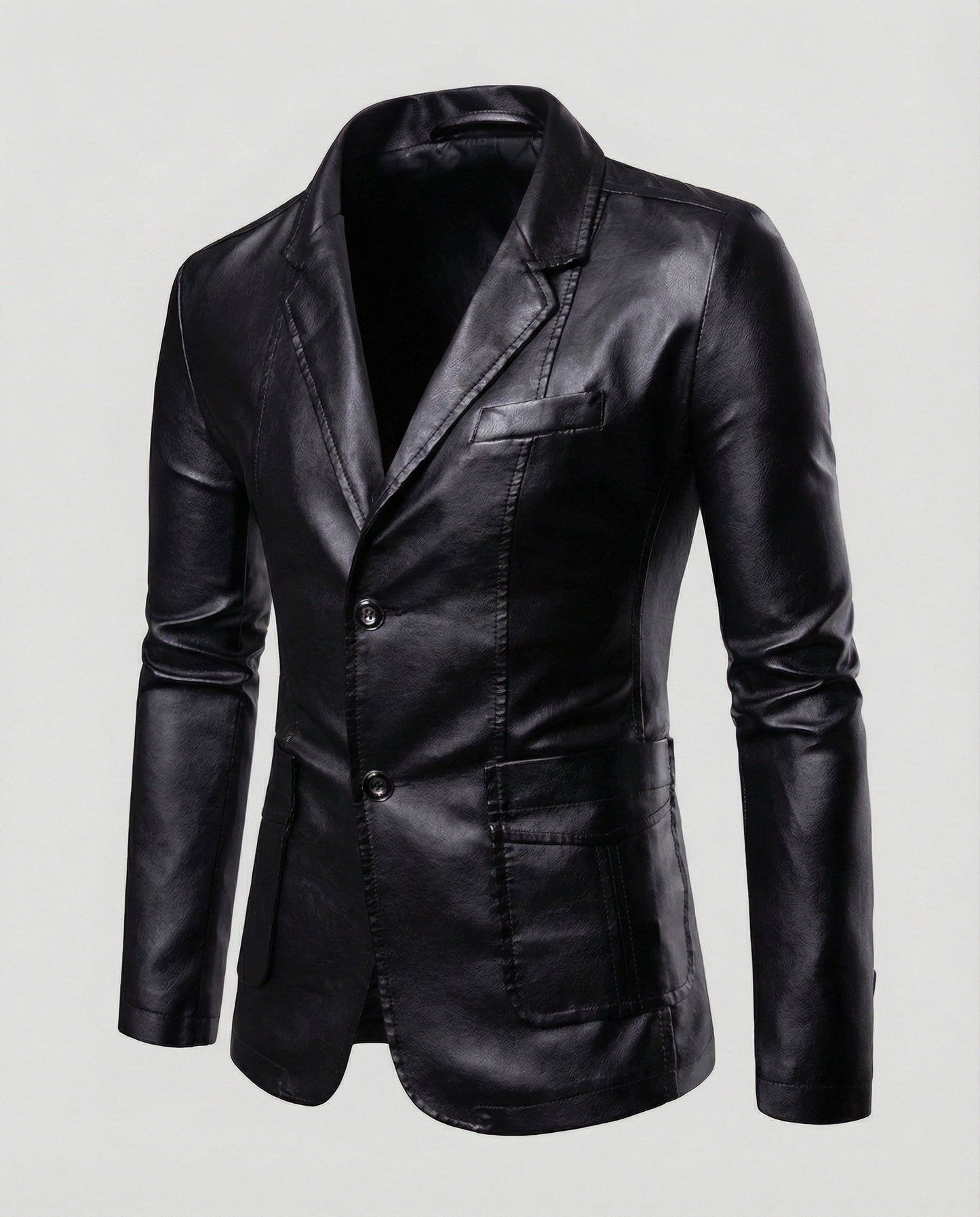 Herren Lederblazer Elegant Lederschnitt