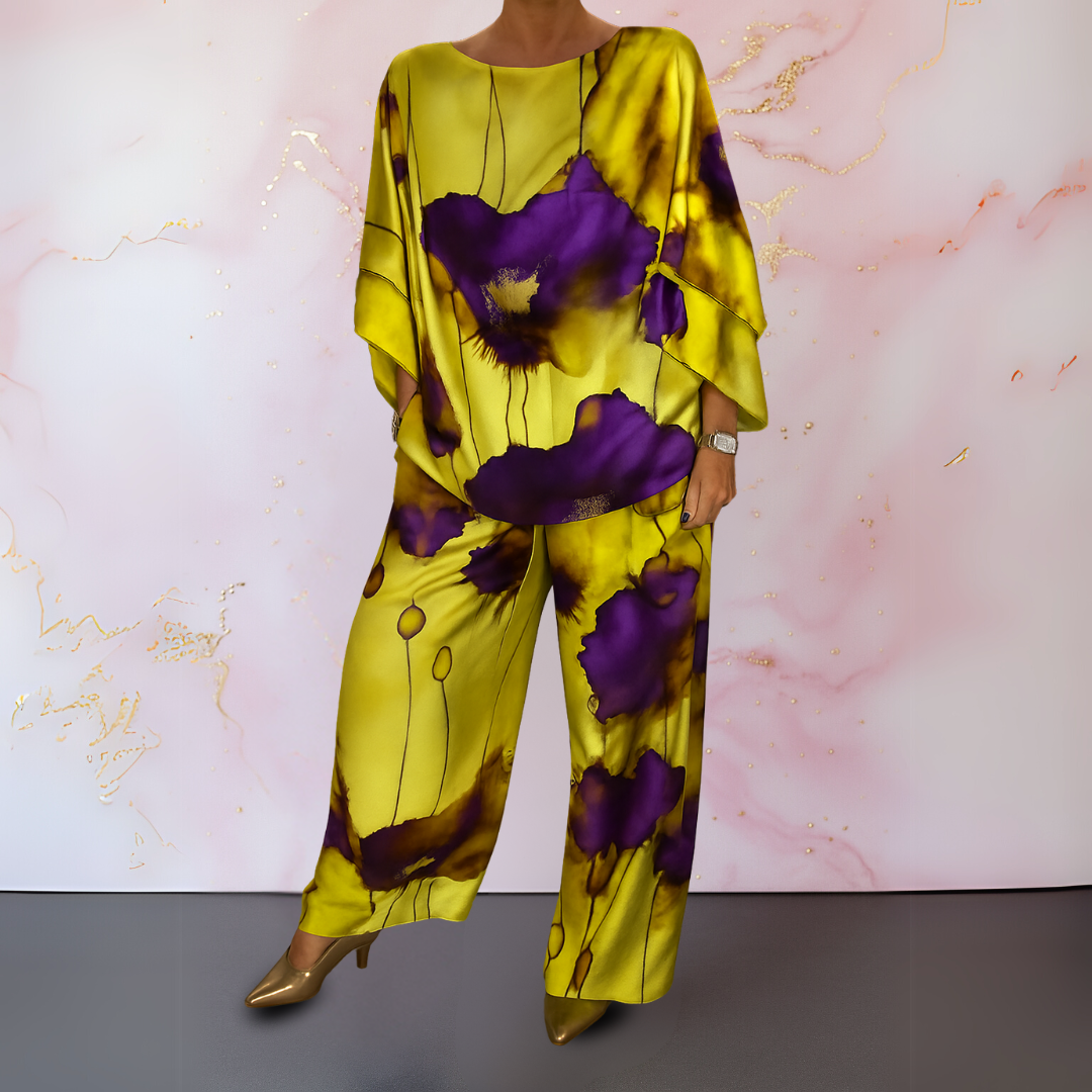 Damen Satin Zweiteiliges Set