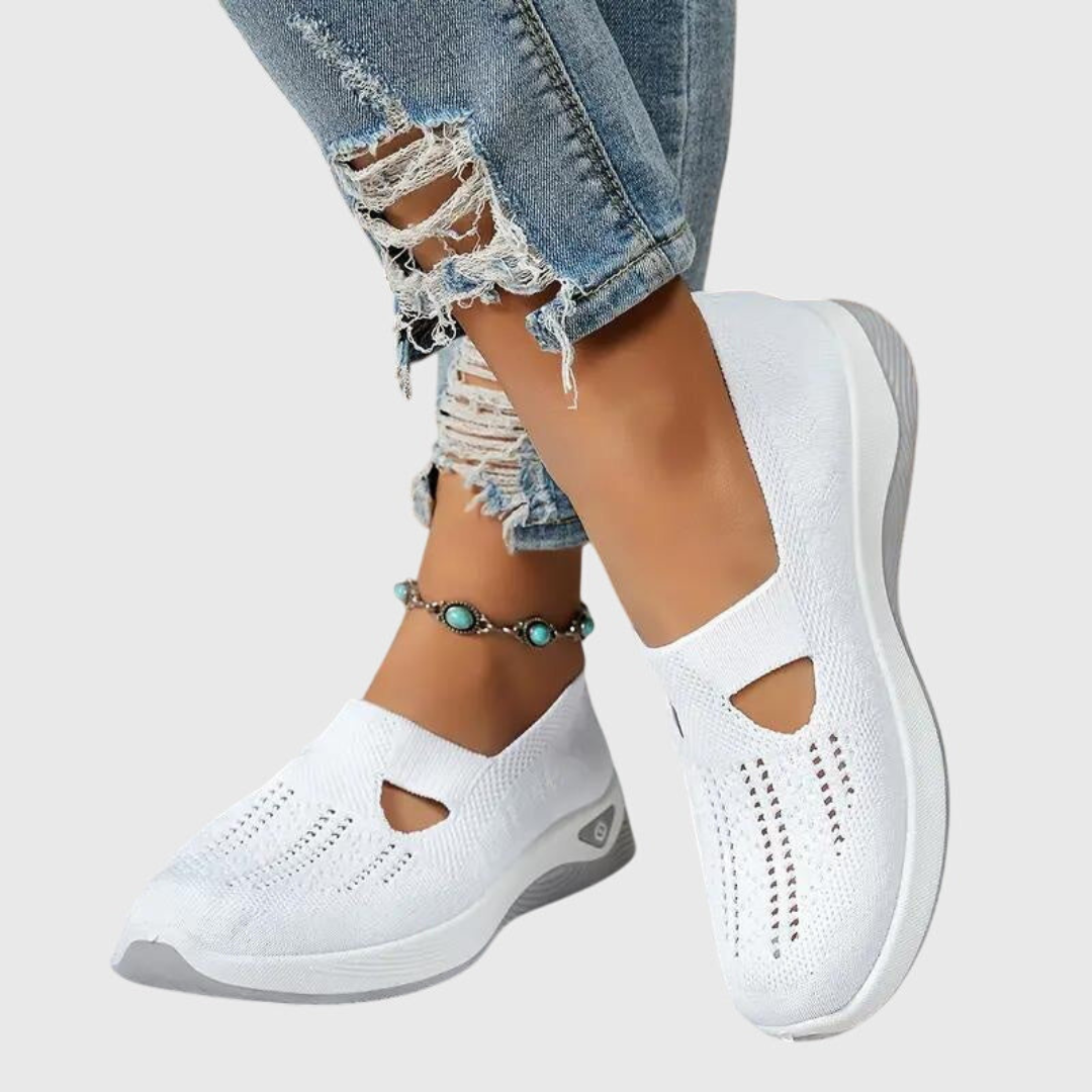 Damen Strick Sneakers Atmungsaktives Material