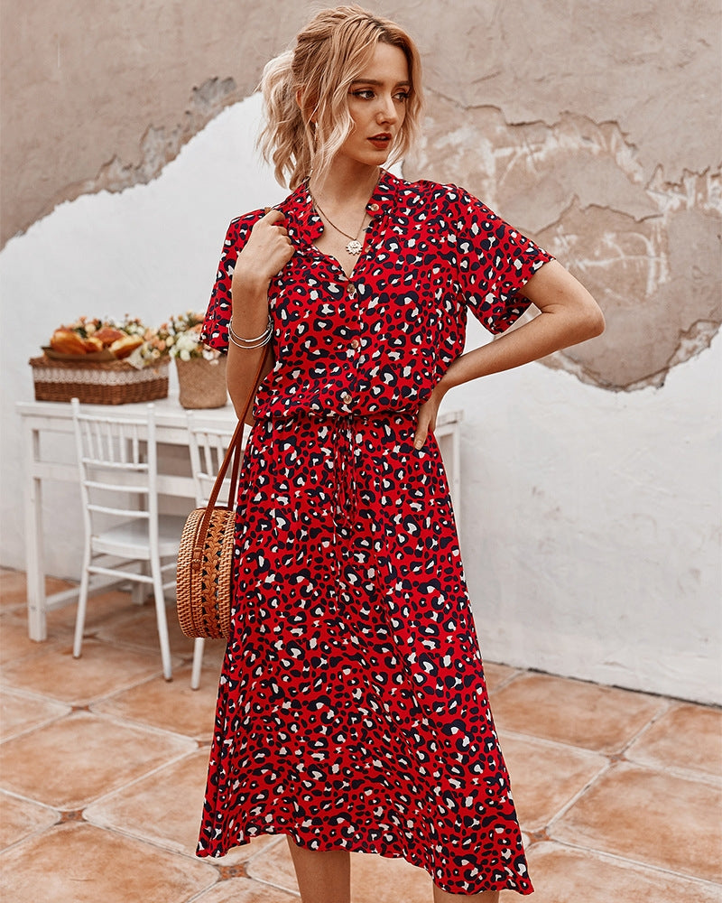 Molly Damen Kurzarmkleid mit Kragen