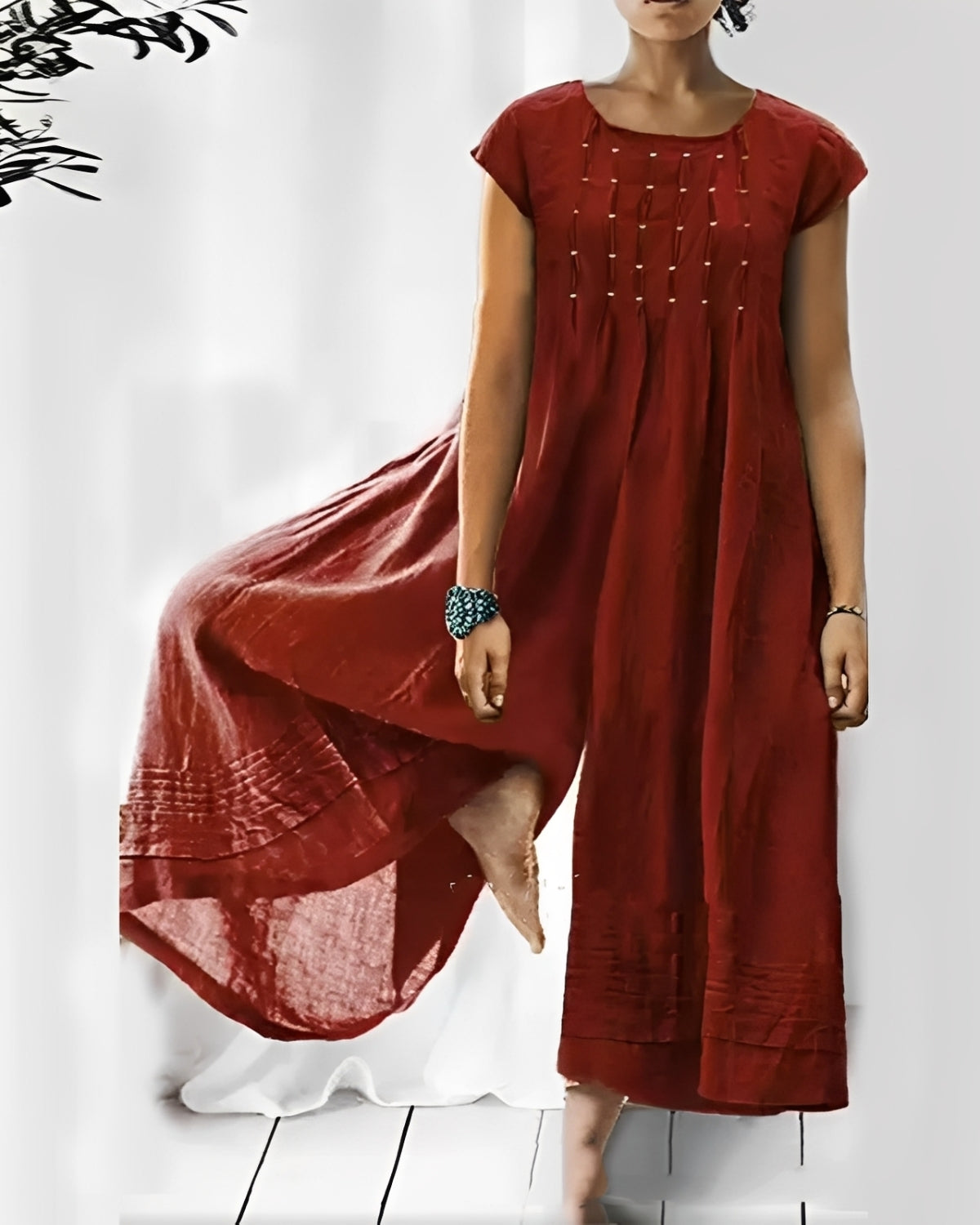 Damen Jumpsuit Kurzärmelig Stilvoll