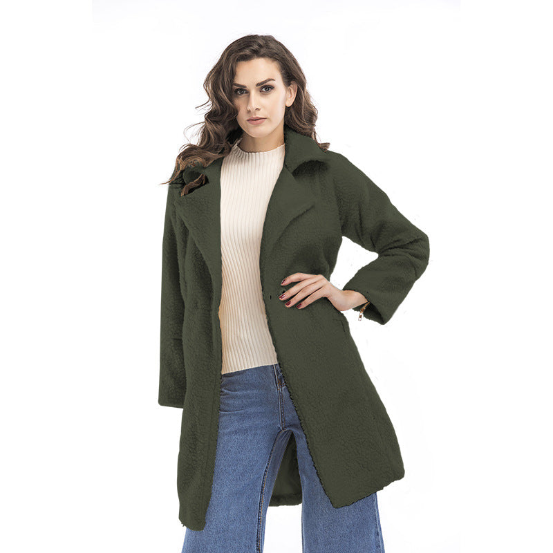 Damen Fleecejacke Reverskragen Praktische Taschen Norvielle