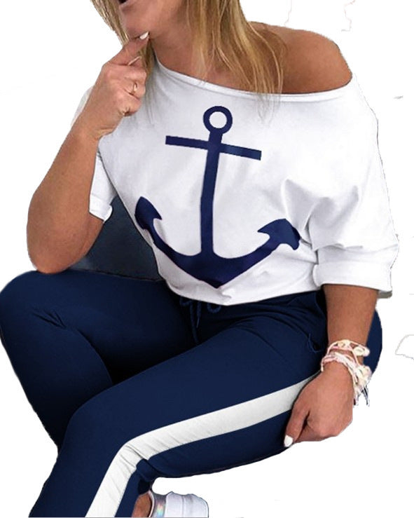 Damen Oberteil Ankerdesign Maritim
