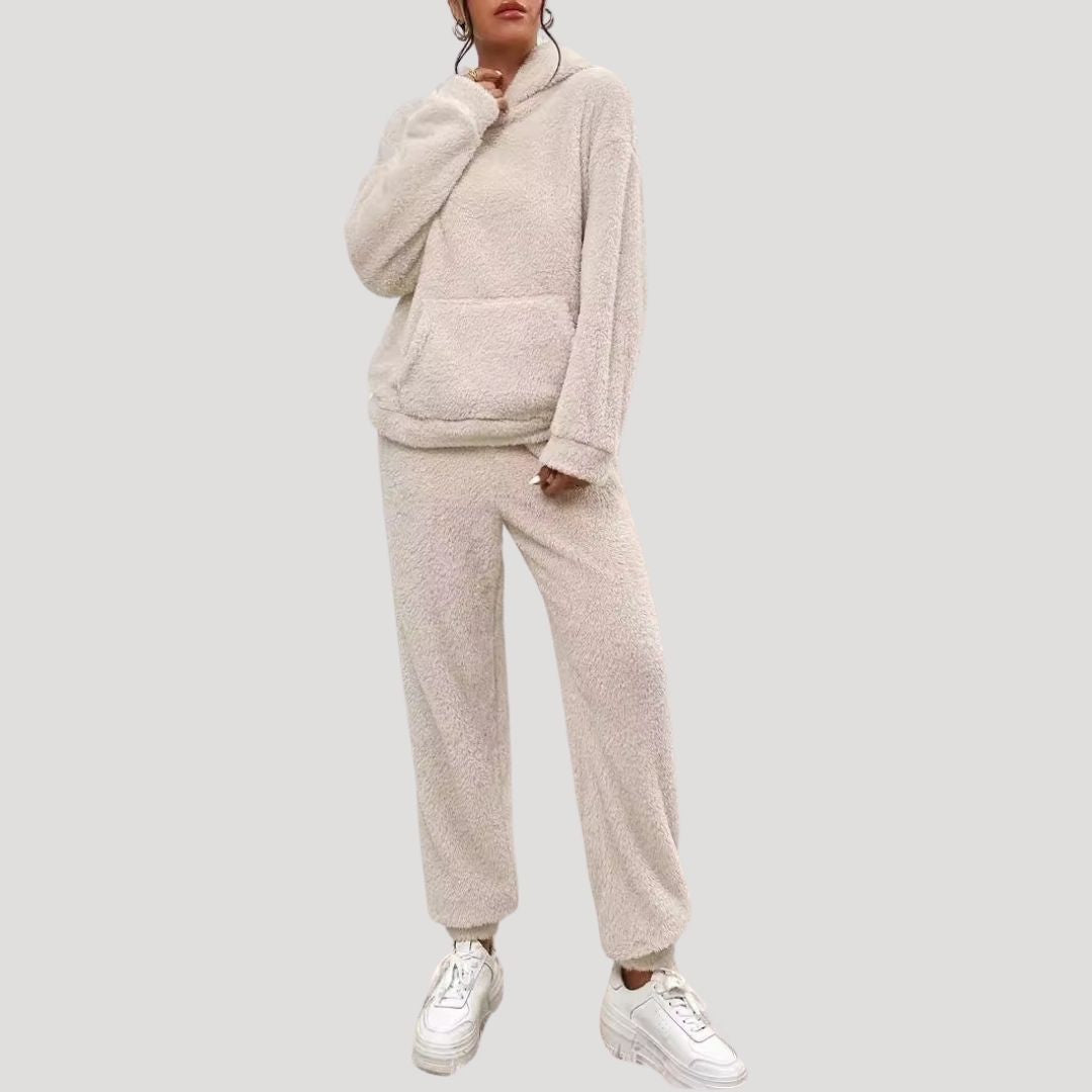 Damen Cozy Kapuzen-Loungewear-Set Frühling