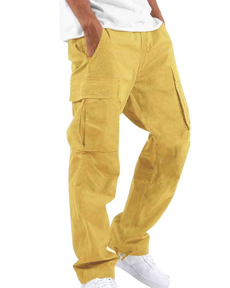 Norvielle Herren Cargo Hose Bequem Leicht Baumwolle