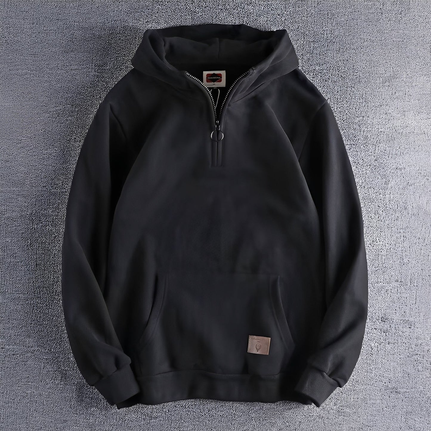 Herren Retro-Hoodie Dickes Mesh mit Reißverschluss