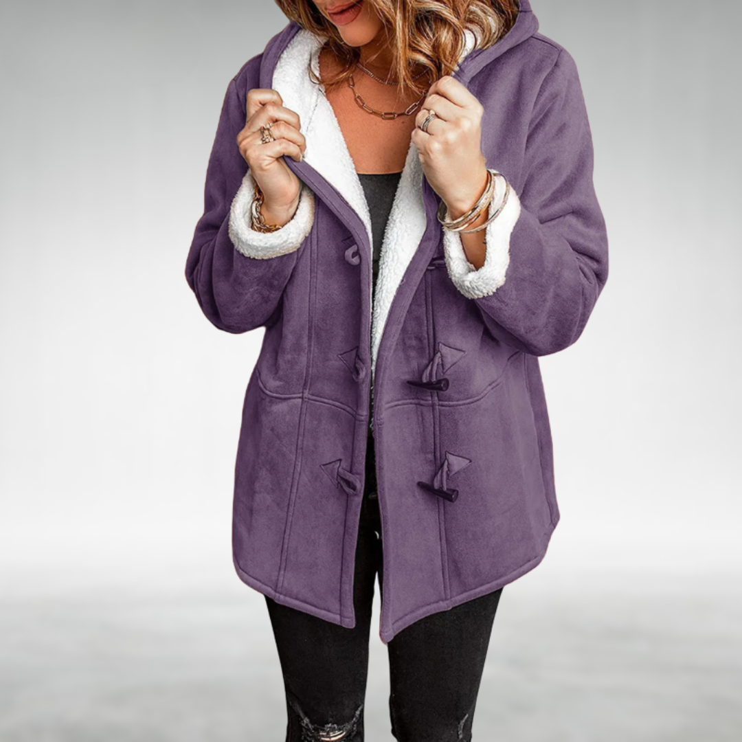 Damen Warme Winterjacke Fleecefutter