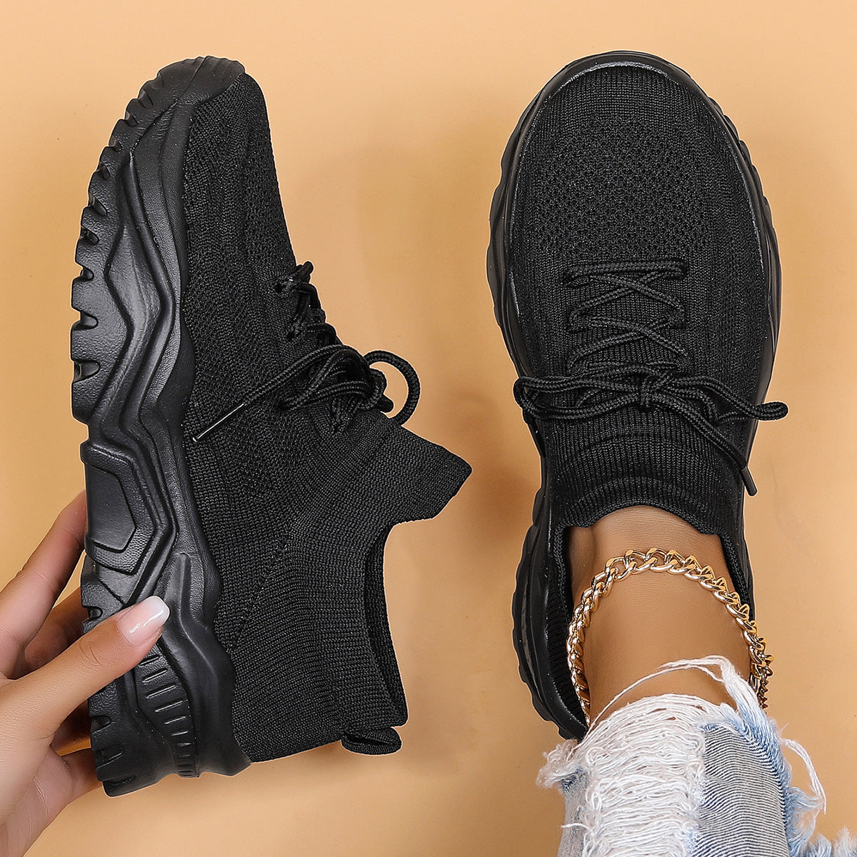 Damen Laufschuhe Flyknit Sockenschuhe