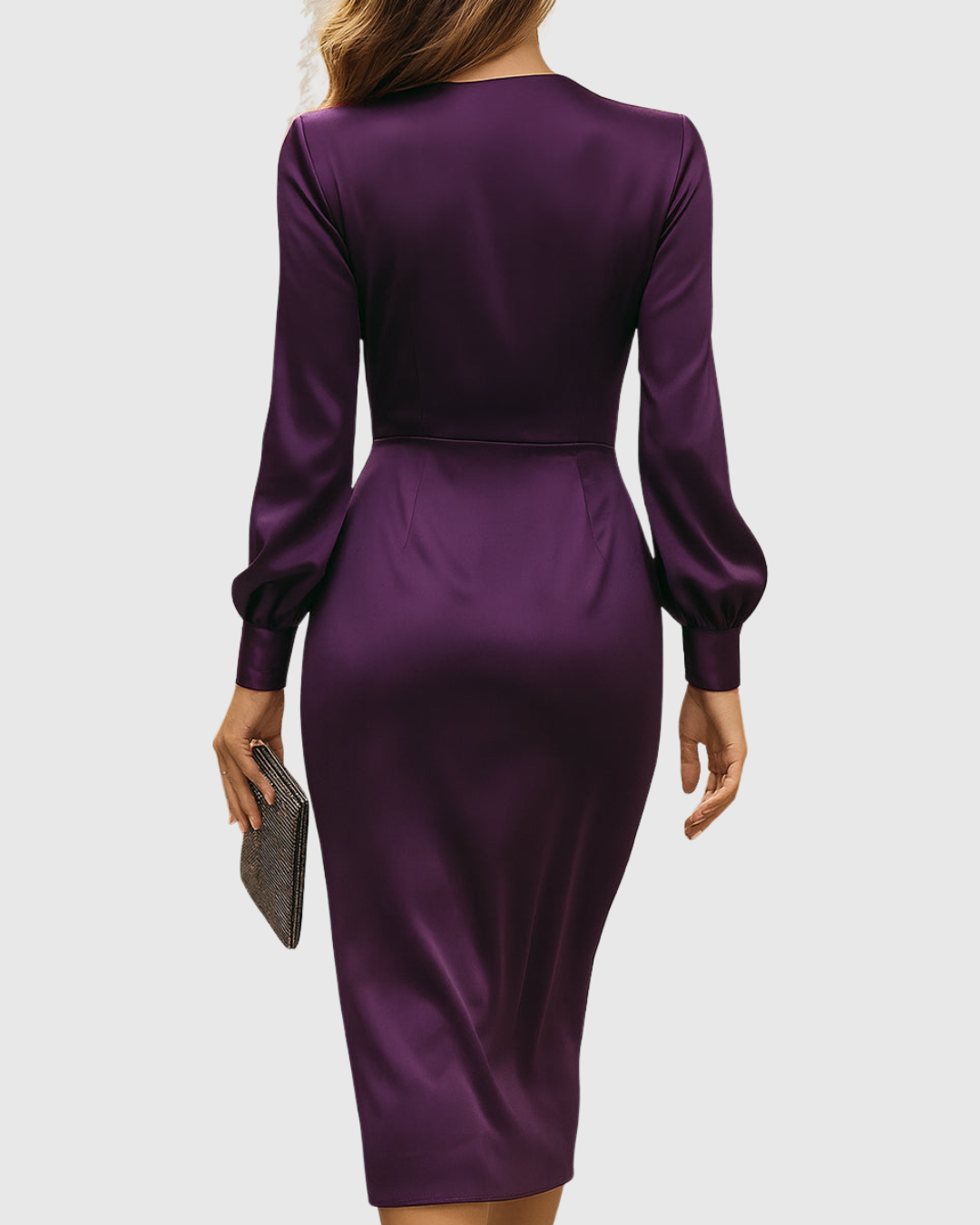 Korina Damen Wickelkleid Verstellbarer Bund Elegantes Design