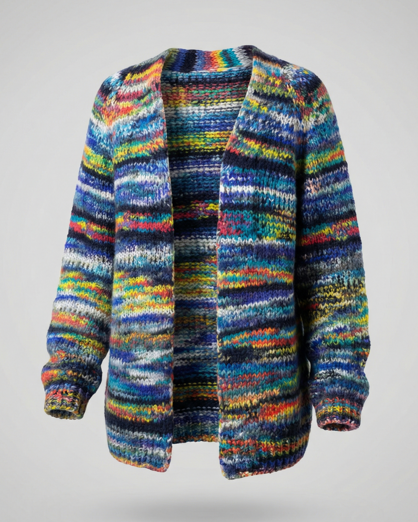 Damen Strickjacke Bunt Gestreift