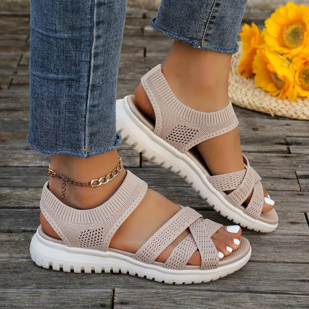 Damen Sommer-Sandalen Riemchen Leicht Bequem