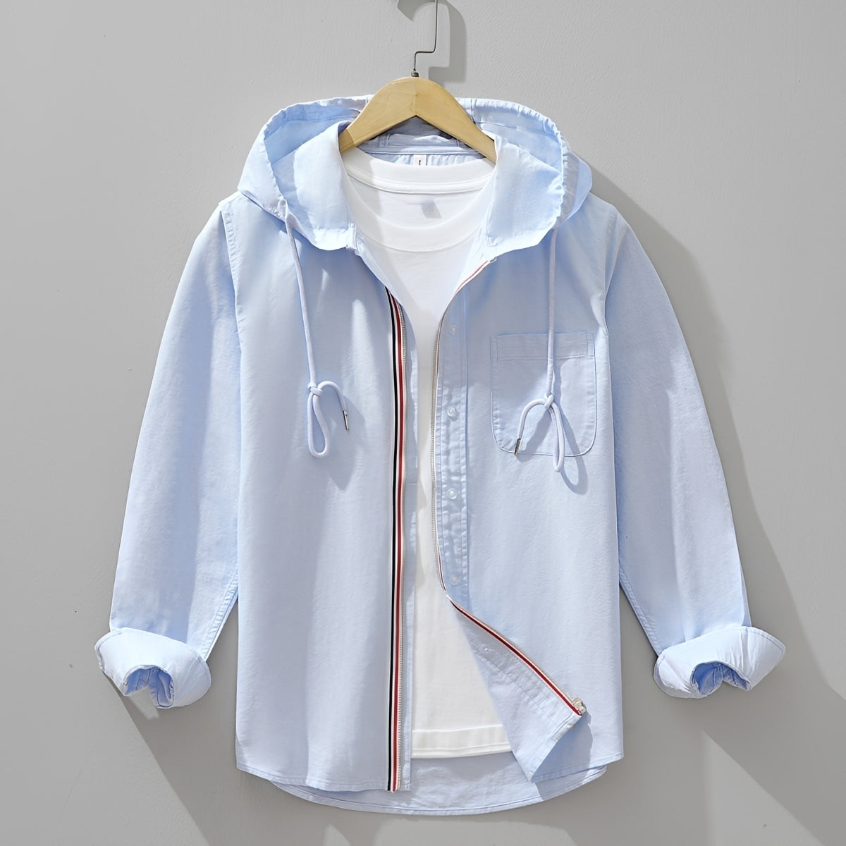 Herren Freizeitshirt Kapuze Langärmlig