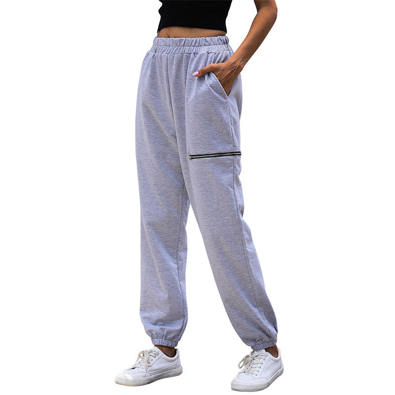 Damen Sportfreizeithose Elastisch Beige