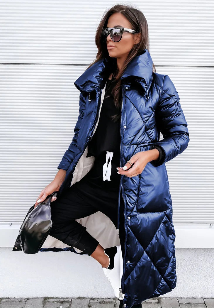 Norvielle Damen Gesteppte Parka-Jacke Baumwolle