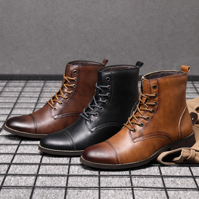 Herren Stiefel Schnürfront Durchgehende Schafthöhe