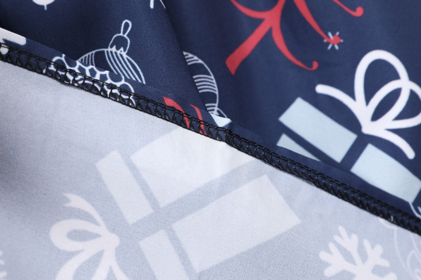 Damen Weihnachtskleid Retro-Print ausgestellter Rock Norvielle