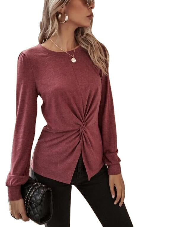 Damen Langarmshirt Elegantes Design Norvielle