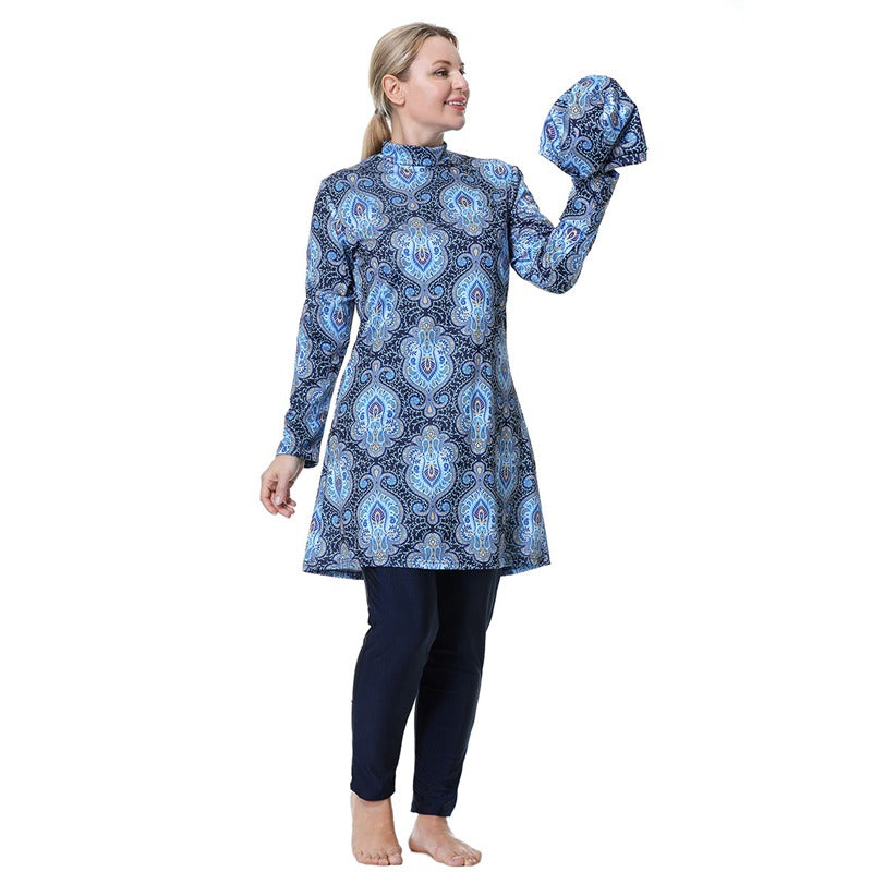 Burkini Badeanzug für Frauen Gedruckt 3XL 8XL