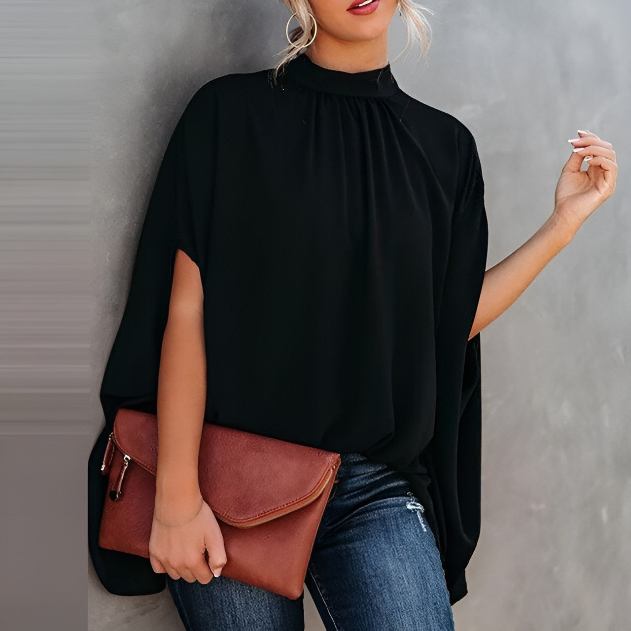 Damen Bluse Elegant Stoff Seide Farbe Weiß
