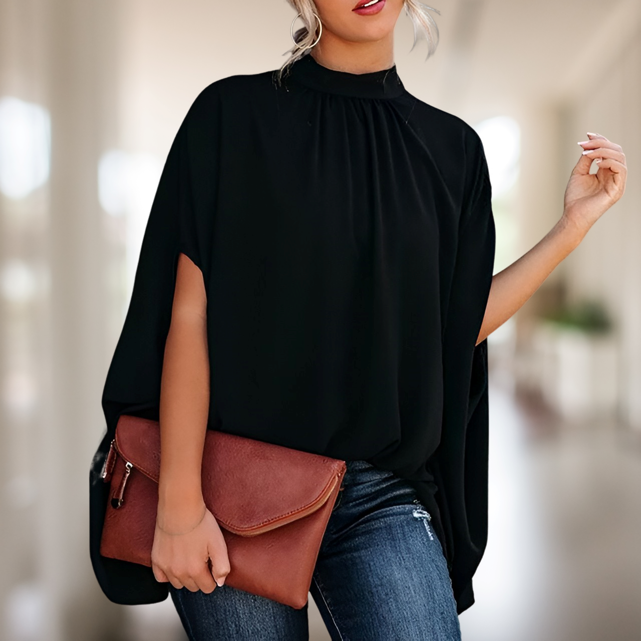 Damenbluse Elegantes Design Feminin Weiß