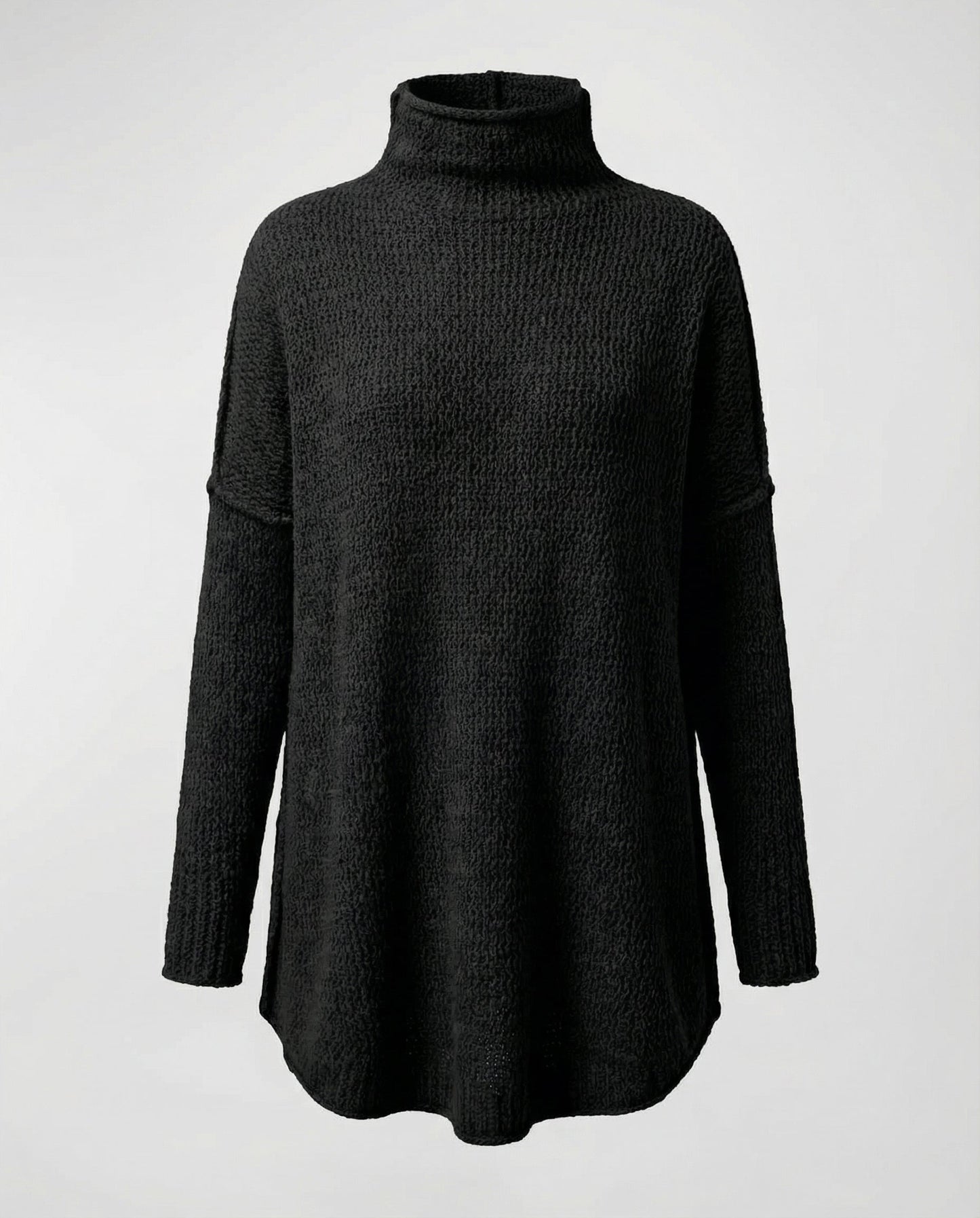 Norvielle Damen Strickpullover Lang Kuschelig Beige