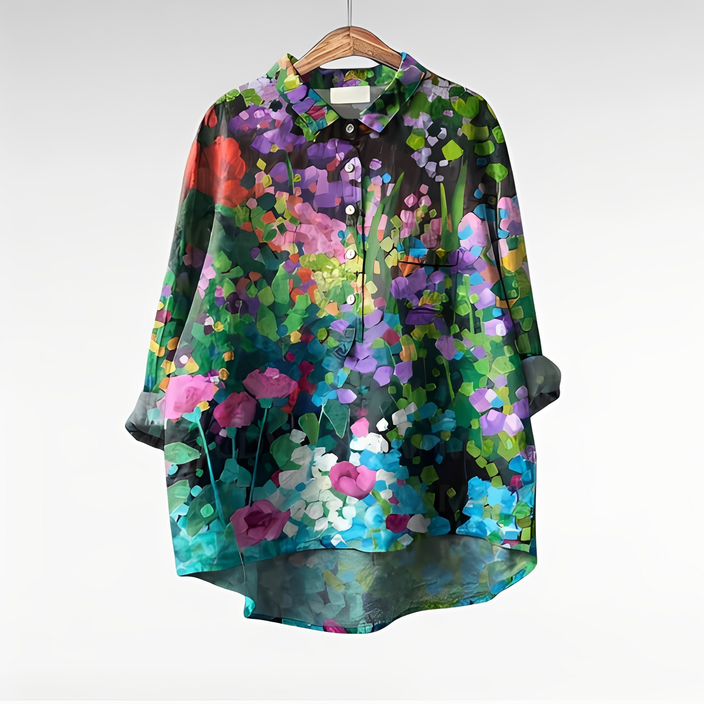 Mecah Damenbluse Blumenmuster Elegante Bluse