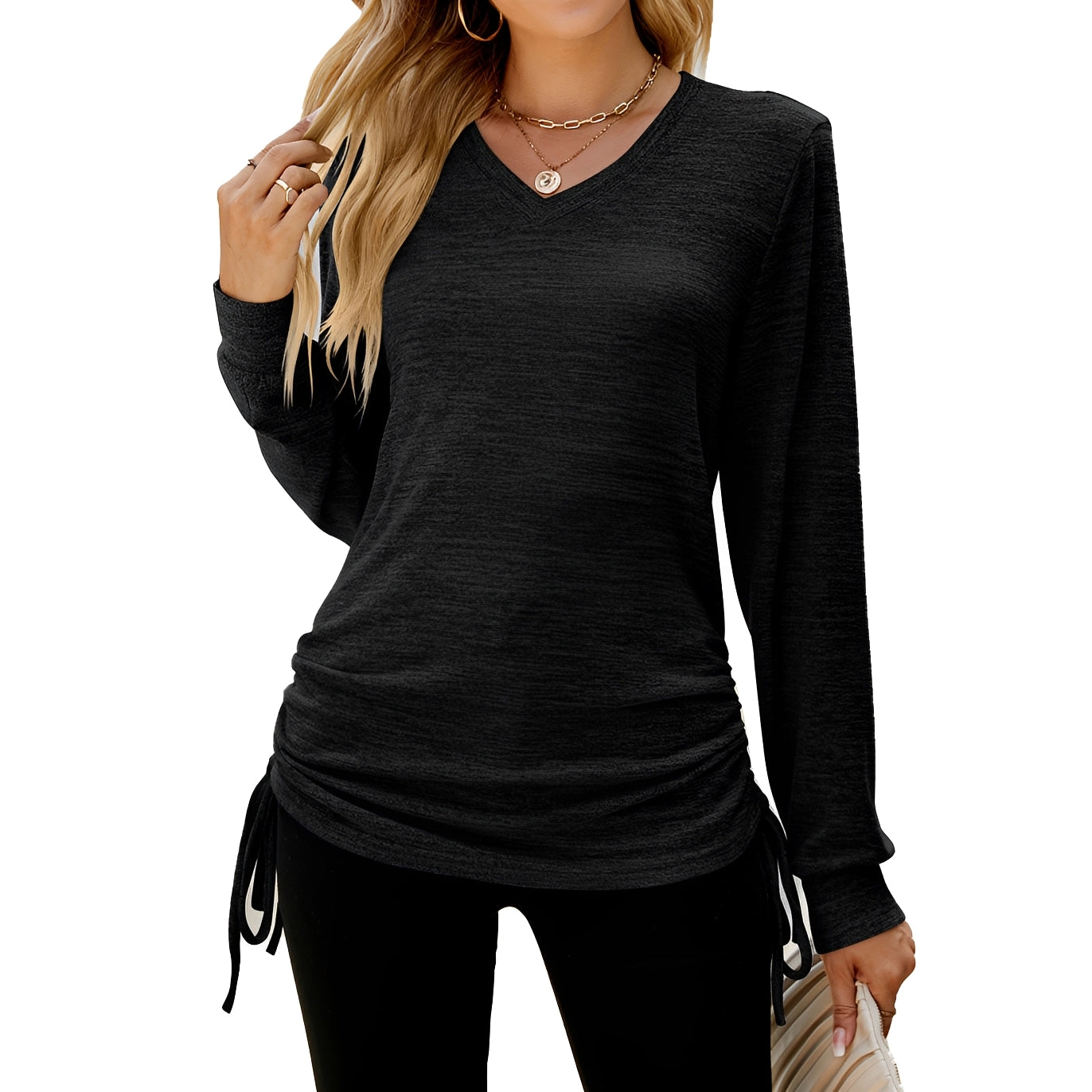 Damen V-Ausschnitt Elegantes Design