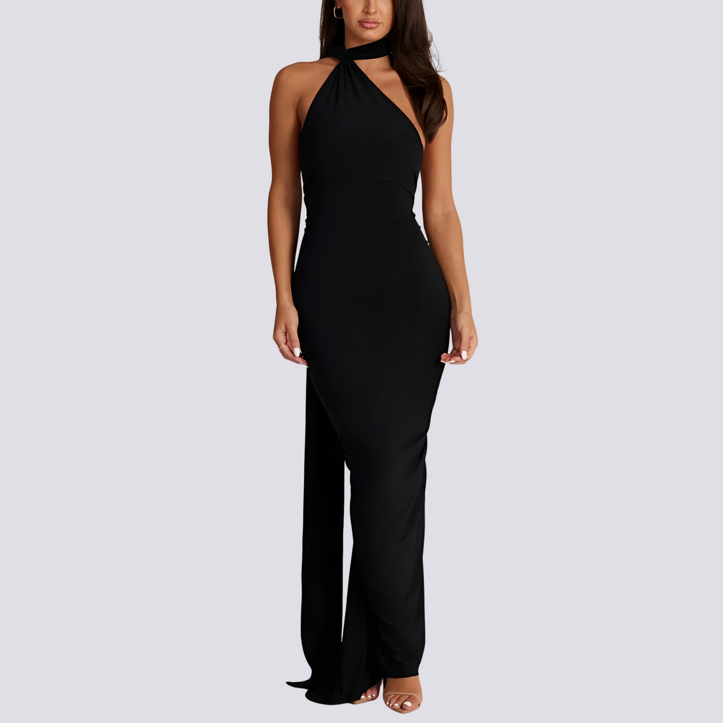 Elegantes Damen Plisseekleid Rückenfrei
