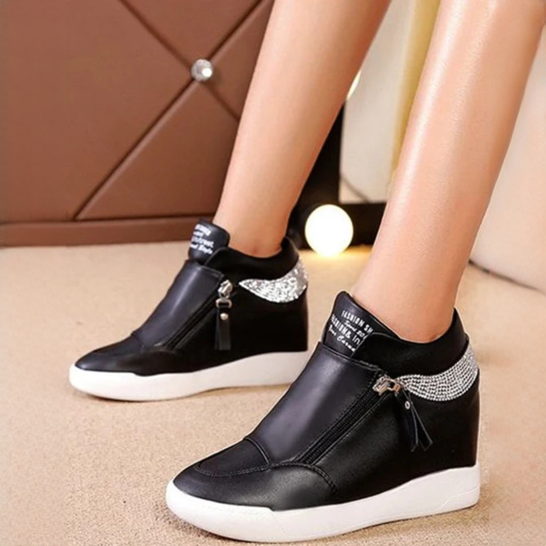Damen Stiefeletten Elegantes Leder