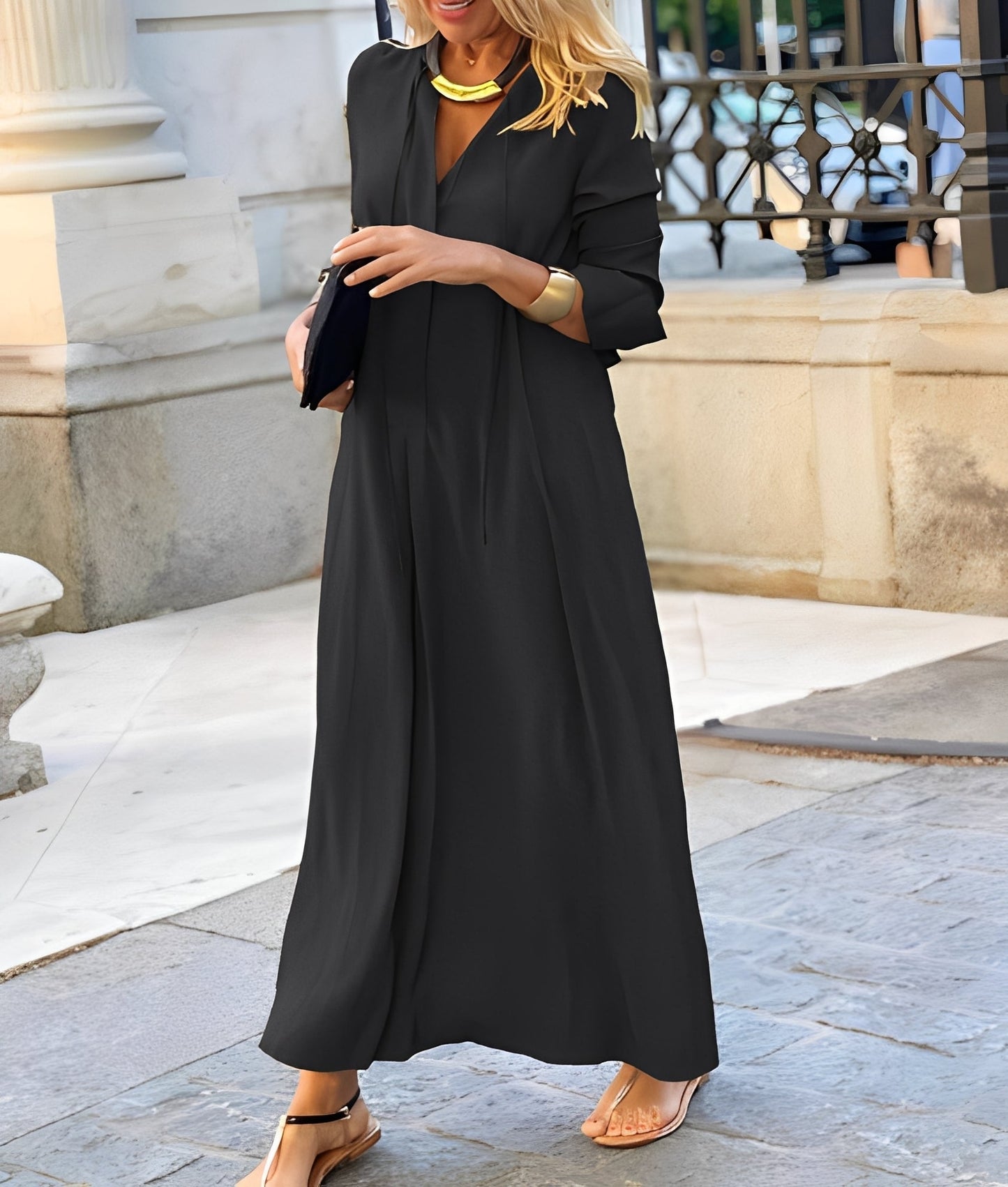 Damen Maxikleid Lässig locker sitzend