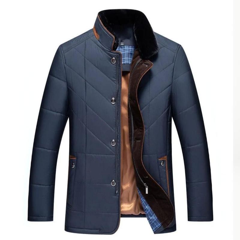 Herren Kragenmantel Bequem