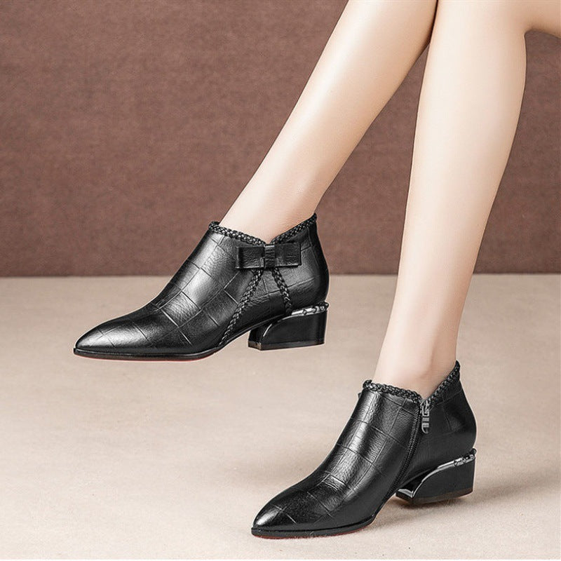 Damen Stiefeletten Klassisch Absatz