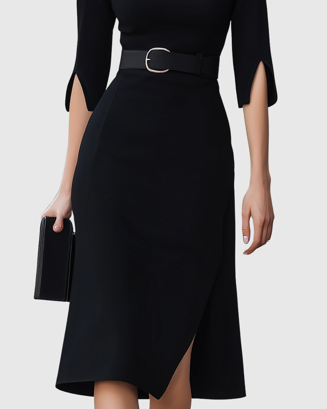 Sachiko Damen Midi-Robe Minimalistisch