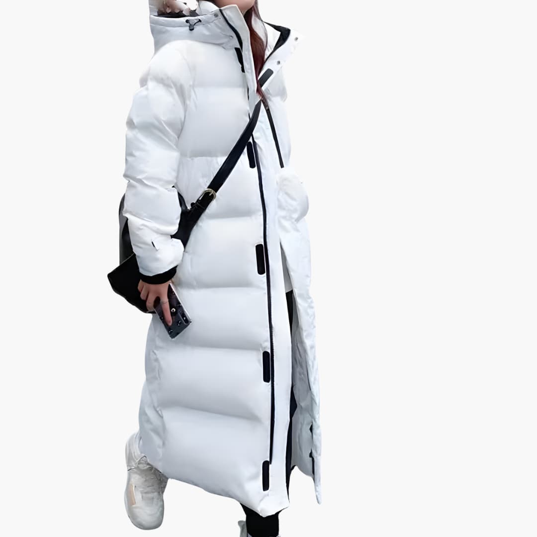 Damen Winterjacke Lang Mit Kapuze