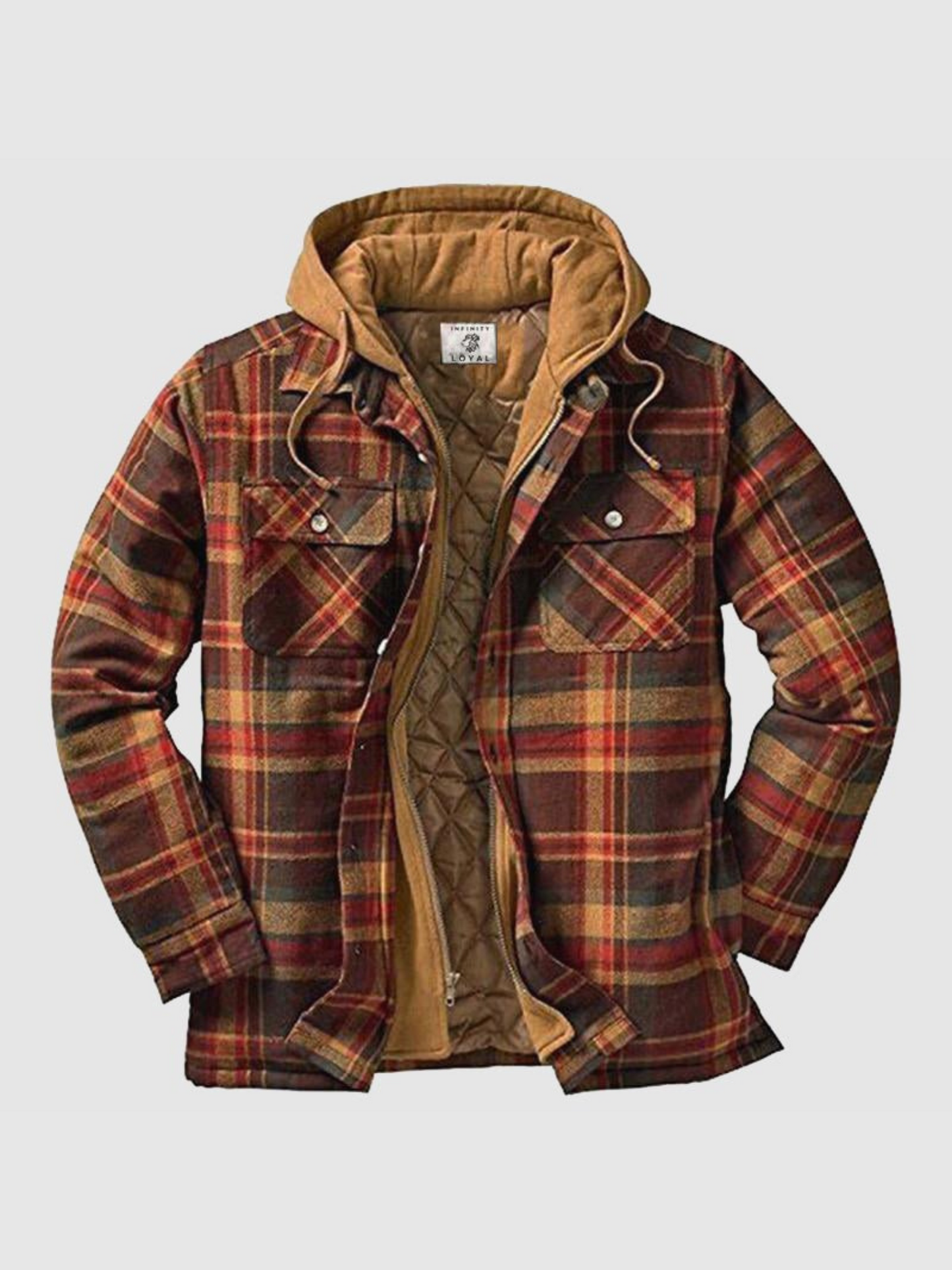Norvielle Herren Karierte Jacke Relaxed Fit