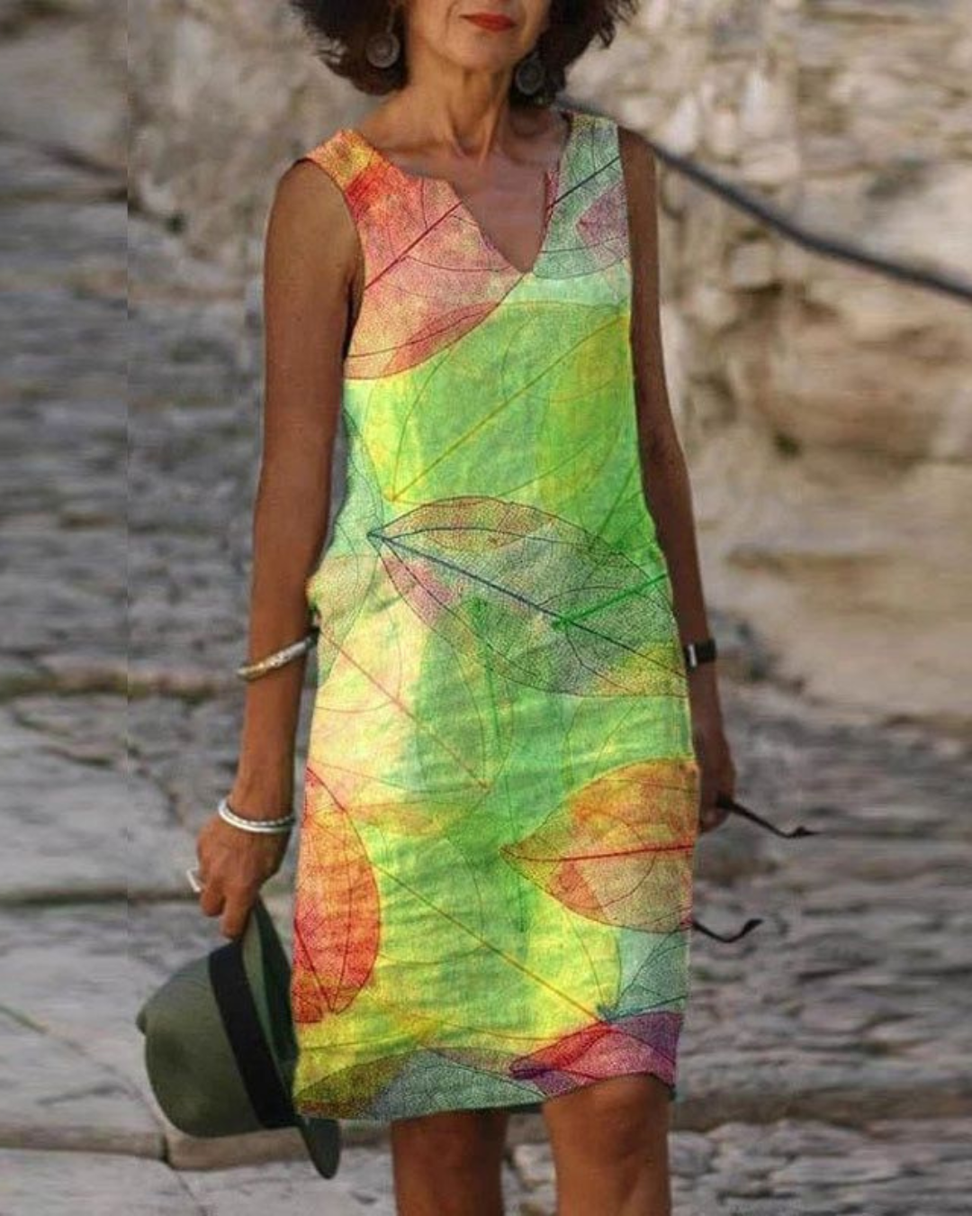 Damen Midi Kleid Sommer Strandkleid