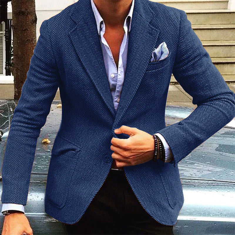 Herren Wildlederblazer Eleganter Zweiknopf-Look