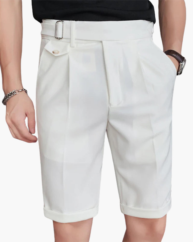 Parker Herren Plisseeshorts Verstellbare Seitenschnallen