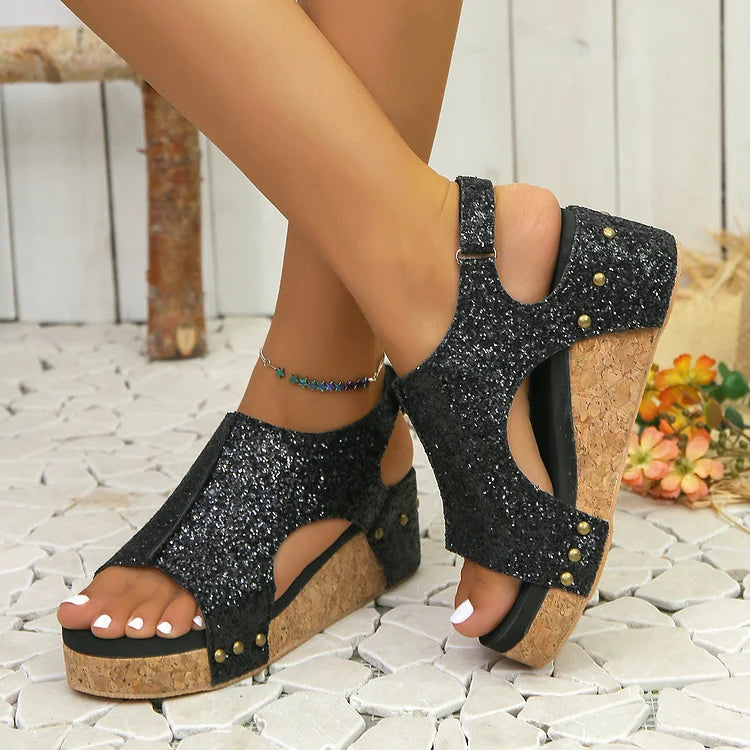 Norvielle Damen Orthopädische Plateausandalen