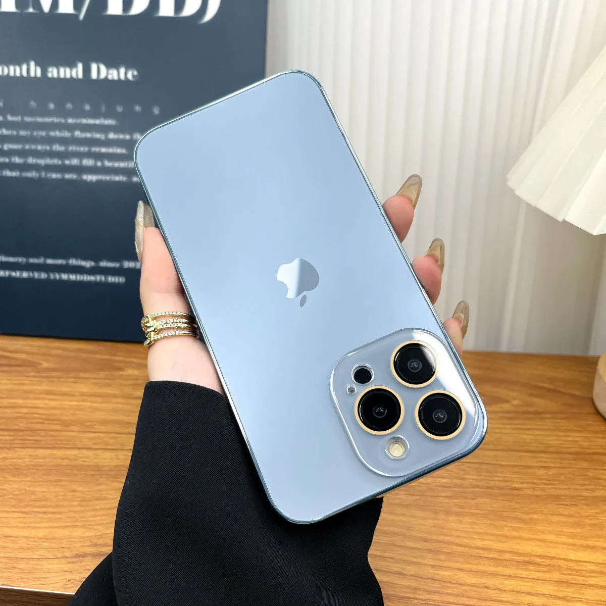Galvanisiertes Glas iPhone Schutzhülle Hartes Gehärtetes Glas