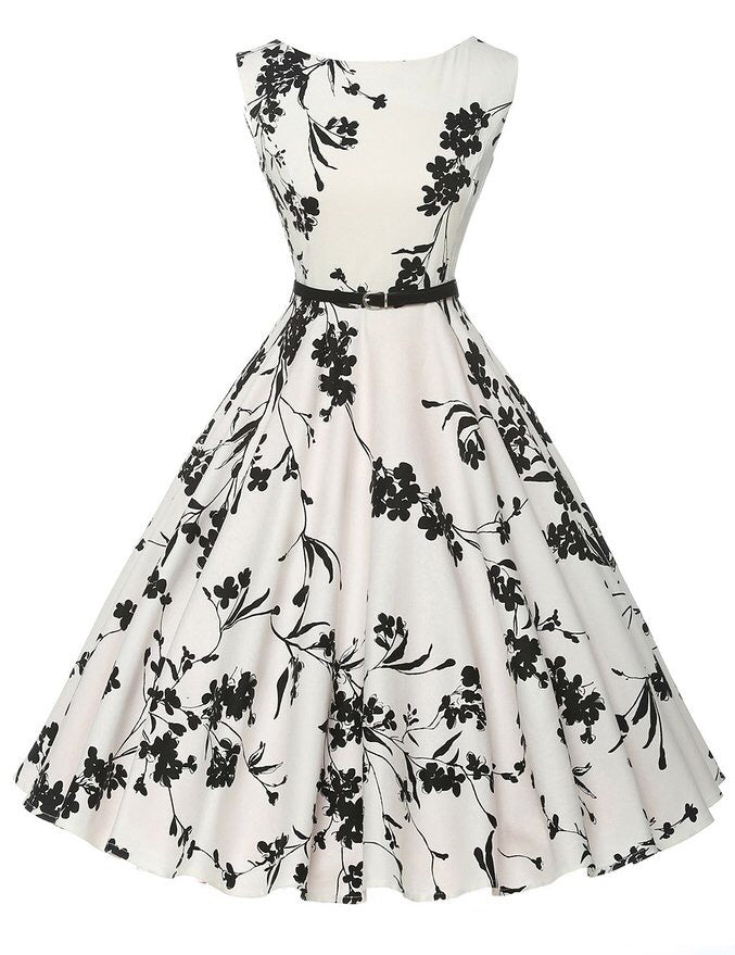 Damen Midi-Kleid Florales Muster Tailliert Norvielle - Norvielle