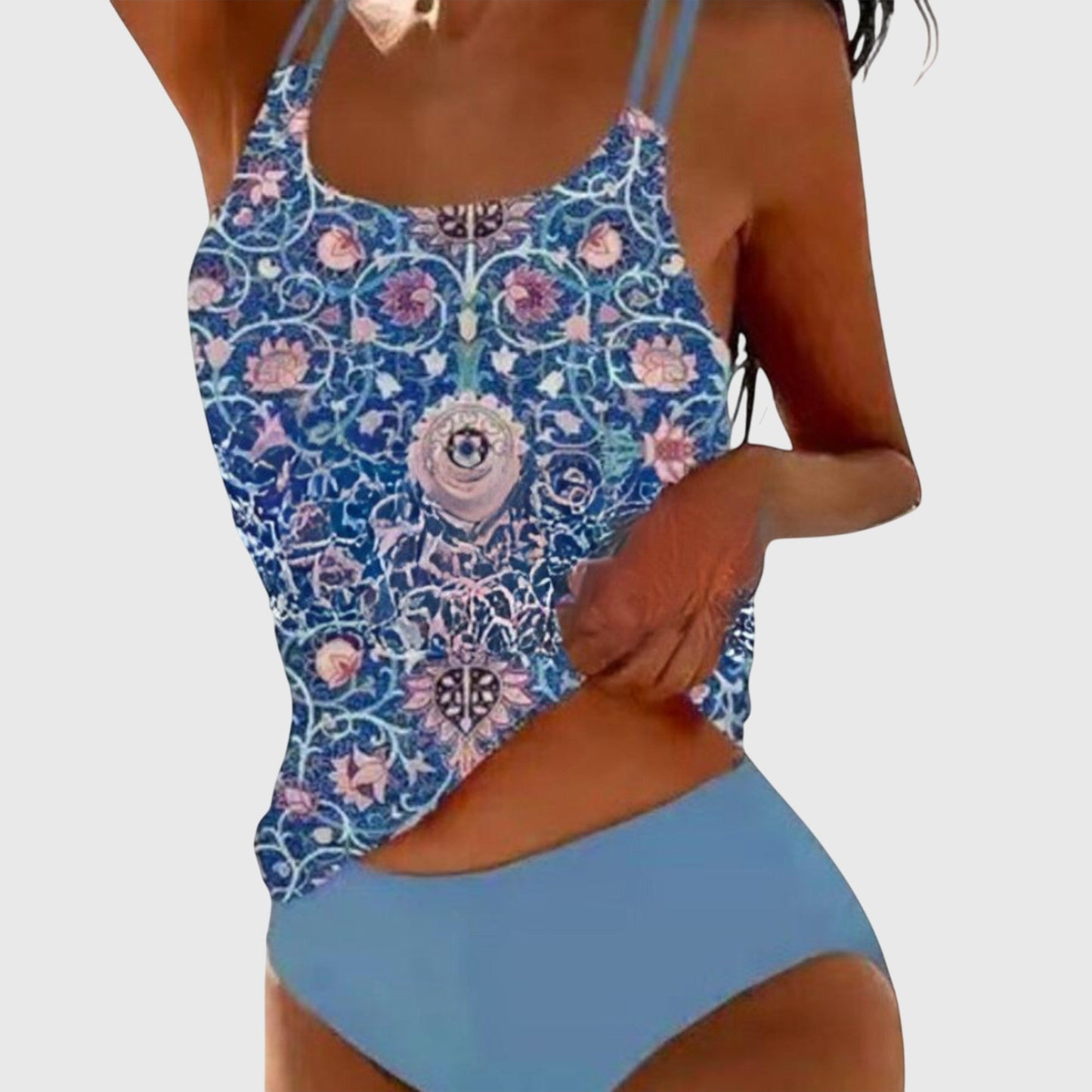 Damen Tankini Bademode Set bedruckt