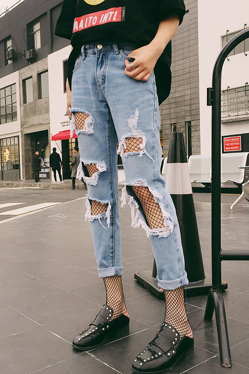 Damen Ripped Jeans Destroyed
